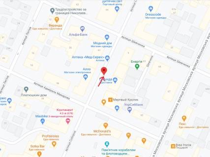 Ситискролл A в Николаеве Соборна вул., 8 схема