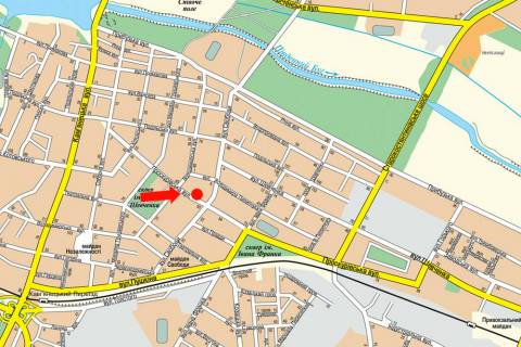 Сiтiлайт  у Хмельницькому, 1.8x1.2  Проскурівська вул., 53, біля ЦУМу, "Будинку офіцерів" схема