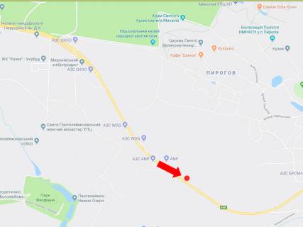 Билборд B в Киеве, 3x6  Заболотного вул., 600 м. від АЗС "WOG", в бік Столичного шосе схема