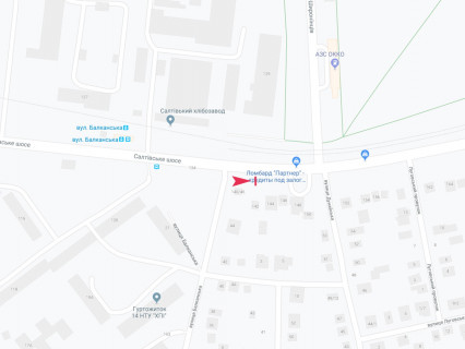Билборд A в Харькове, 3x6  Салтівське шосе, 142, з центру схема