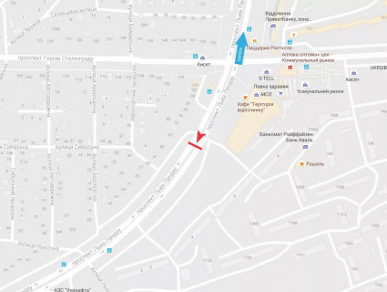 Призма B в Харькове, 3x6  просп. Льва Ландау (50-річчя СРСР)., 91, з центру - 666380 схема