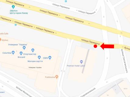Ситилайт B в Киеве, 1.8x1.2  Перемоги пл., 1, на світлофорі, біля готелю "Либідь", в сторону Повітрофлотського моста схема