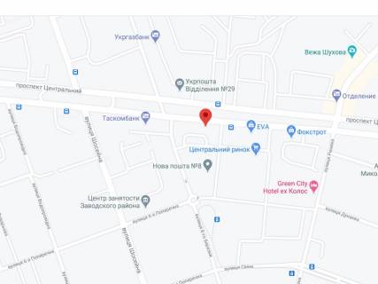 Видеоборд A в Николаеве Центральний пр., 23/5, аптека "Мед Сервіс", №Юг002, прайс за ролик 10 сек 1 вихід/5 хвилин, з 8:00-22:00. Розрахунок для інших параметрів трансляції уточнюйте у менеджера. - 301464 схема
