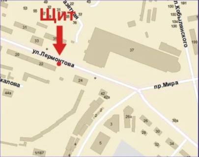 Призма B в Кривом Роге, 3x6  Лермонтова вул., 22, Центрально-Міський ринок, у бік Визволення пл., нижній - 89958 схема