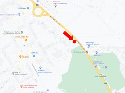 Билборд A в Чернигове, 3x6  Кільцева вул., 152, до центру схема