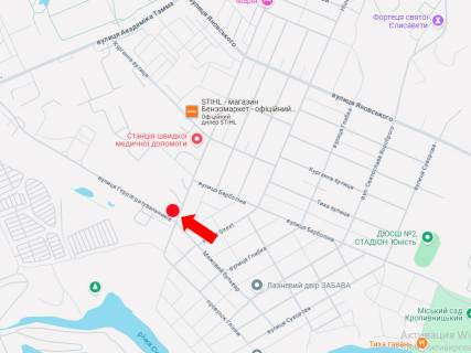 Билборд A в Кропивницкий (Кировоград), 3x6  Героїв Рятівників вул. / вул. Комарова, в сторону вул. Академіка Тамма схема