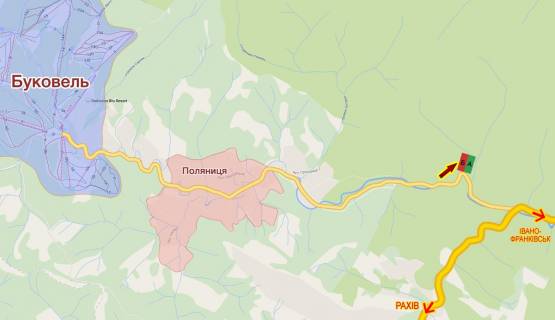 Билборд  в Буковеле, 3x6  Яблуниця, (2) схема