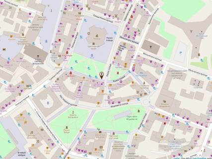 Ситилайт B в Ивано-Франковске площа Ринок   Ратуша  вхід з площі Міцкевича схема