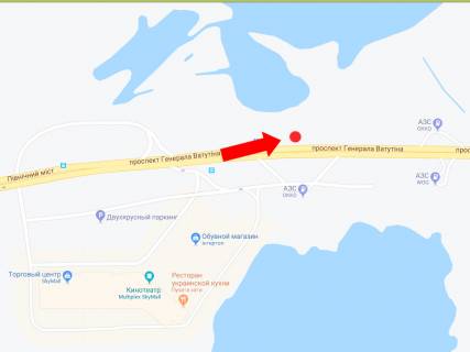 Бэклайт B в Киеве, 4x8  Шухевича пр. (колиш. Ватутіна пр.), навпроти ТРЦ "Sky Mall", в сторону Троєщини схема