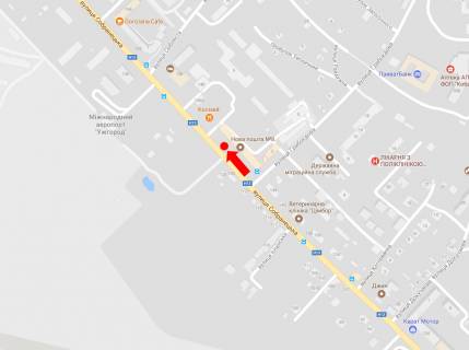 Билборд  в Ужгороде, 3x6  Собранецька вул., 146, біля Нової пошти, з центру схема