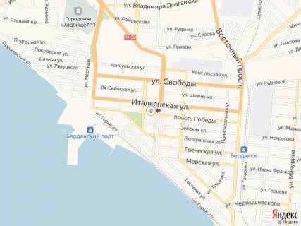 Ситилайт A в Бердянске Университетская ул. - Соборности пл., 2 схема