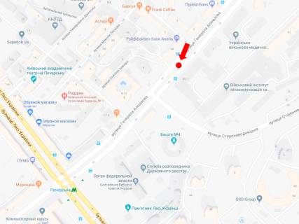 Скроллер A в Киеве, 1.8x1.2  Алмазова вул. (колиш. Кутузова вул.), 4а, в сторону м. Печерська, роздільник - 470604 схема