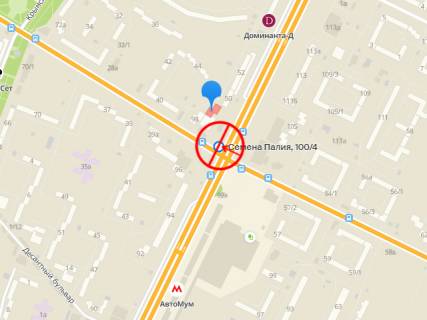 Билборд + в Одессе, 3x12  Заболотного вул. - Палія вул. (колиш. Дніпропетровська дорога), 100/4 схема