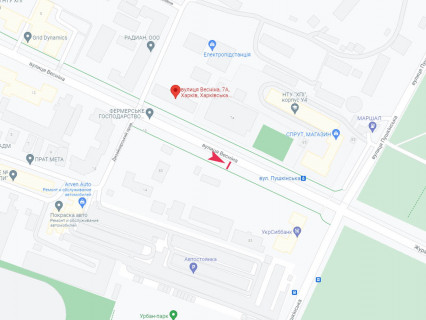 Ситилайт A в Харькове, 1.8x1.2  Весніна вул., навпроти буд. 7а схема