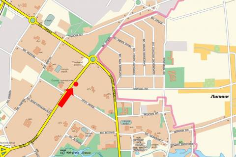 Билборд  в Луцке, 3x6  Соборності пр., біля Приватбанку, навпроти РАЦСу схема