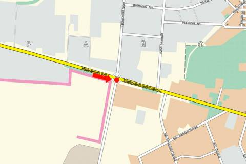 Білборд, Бігборд (Борд)  A у Кропивницький (Кіровоград), 3x6  Тельнова вул. (кол. Правди пр.) / Мурманська вул., біля АЗС "Альянс" схема