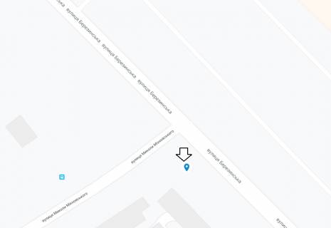 Білборд, Бігборд (Борд)  A у Дніпро (Дніпропетровськ), 6х3  вул. Березинська - вул. Миколи Міхновського, на світлофорі, рух до центру схема