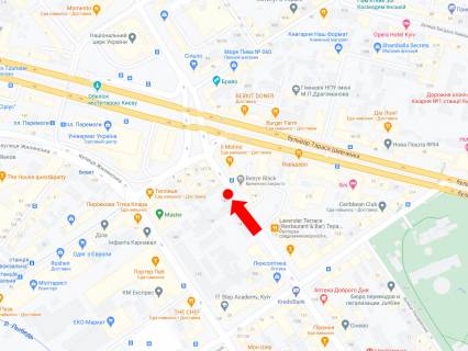 Сiтiлайт  у Києві, 1.8x1.2  Саксаганського вул. 143, в сторону пл. Перемоги схема