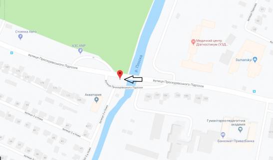 Билборд B в Хмельницком, 3х6  вул.Проскурівського підпілля (МВС) схема
