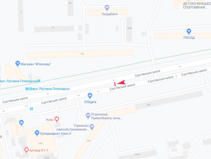 Билборд A в Харькове, 3x6  Салтівське шосе, 256, в центр схема
