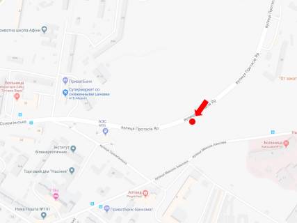 Бэклайт B в Киеве, 2.3x3.14  Протасов Яр вул., 350 м. до вул. Солом'янської схема