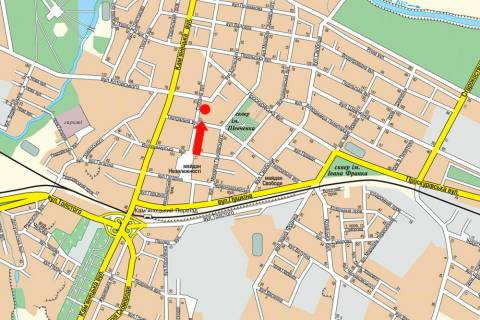 Сiтiлайт A у Хмельницькому, 1.8x1.2  Соборна вул., 55, біля кафе "Еклер" схема