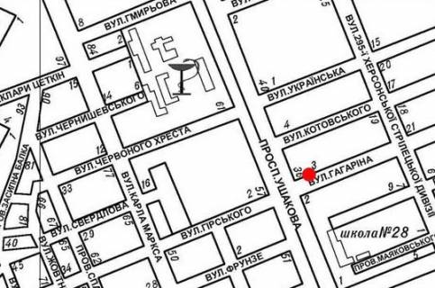 Билборд B в Херсоне Ушакова пр. - Гагаріна вул., 3 схема