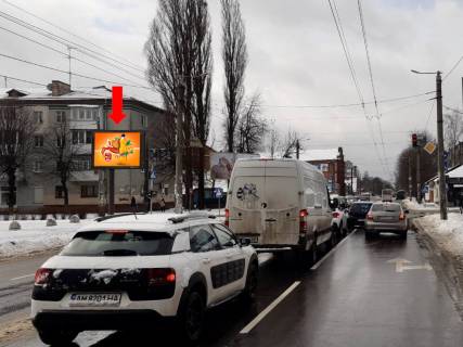 Бэклайт  в Житомире, 2.3x3.14  Грушевського вул. (кол. Котовського вул.) / Хлібна вул., 24, в центр фото 1