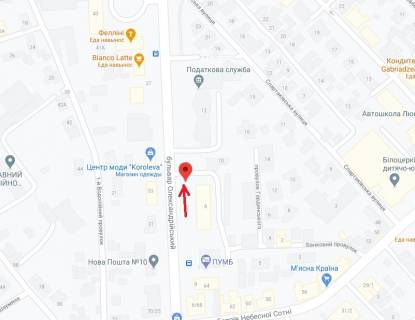 Билборд A в Белой Церкви, 3х6  б-р Олександрійський, Укрсоцбанк схема