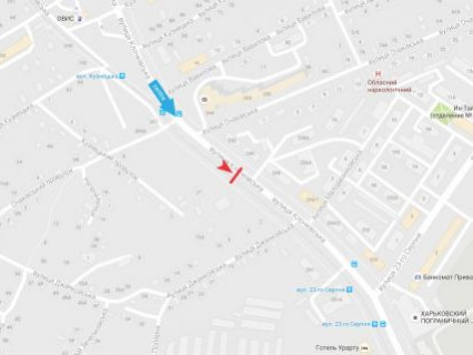 Билборд A в Харькове, 3x6  Клочківська вул., навпроти буд. 240, в центр схема