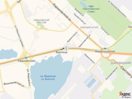 Беклайт A у Києві Бажана пр., Ст.м. "Вирлиця", з центру схема