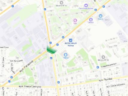 Призма A в Ровно Грушевського вул., 1 - Гагаріна вул. - 326032 схема