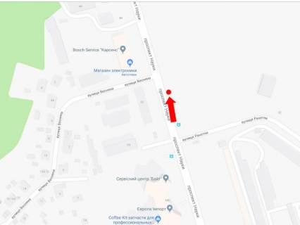 Білборд, Бігборд (Борд)   у Києві, 3x6  Науки пр, 52 - вул. Ракетна, в сторону Деміївської пл. схема