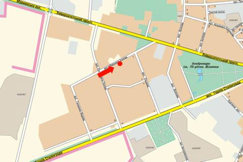 Билборд A в Кропивницкий (Кировоград), 3x6  Коваленка вул. (кол. Конєва вул.) / Попова вул., роздільник, біля супермаркетів "Фокстрот", "METRO" схема