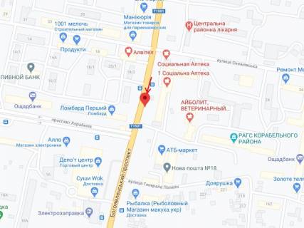 Ситилайт B в Николаеве Богоявленський просп. (Жовтневий просп.)., 338 схема
