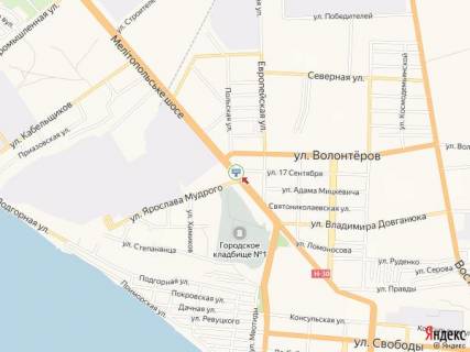 Билборд B в Бердянске Мелитопольское шоссе - Мудрого ул. схема