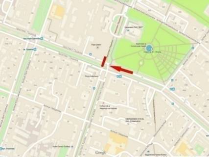 Скроллер  в Днепр (Днепропетровск), 2.3x3.14  Українки (кол. Пушкіна) пр. - Поля пр. (колиш. Кірова пр.) - 435916 схема