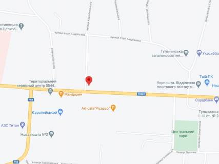 Видеоборд A в Тульчине Леонтовича вул., 96а, аптека "Конекс", прайс за ролик 10 сек 1 вихід/5 хвилин, на двосторонньому екрані, від 144 виходів на день. Розрахунок для інших параметрів трансляції уточнюйте у менеджера. - 301562 схема