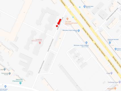 Беклайт  у Києві, 2.3x3.14  Новогоспітальная вул. (колиш. Щорса пер.), 24б, в сторону вул. Коновальця (колиш. Щорса вул.) схема