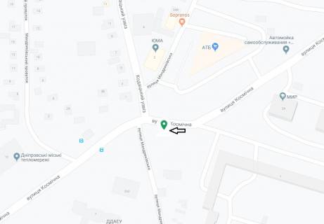 Беклайт A у Дніпро (Дніпропетровськ) Космічна вул. - Мандриківська вул., На світлофор схема