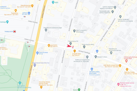 Ситилайт B в Харькове, 1.8x1.2  Свободи вул., 7/9 схема