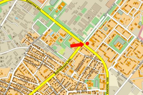 Билборд A в Ивано-Франковске, 3x6  Вовчинецька вул. / Івасюка вул., верхня схема