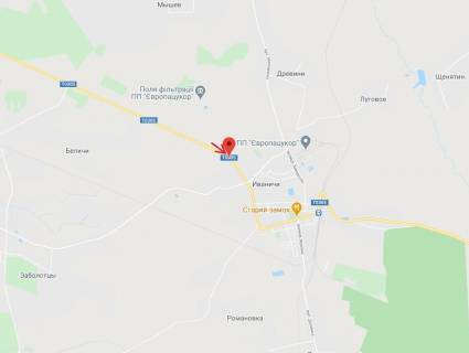 Билборд B в Иваничах, 3x6  смт Іваничі, Жукова вул. схема