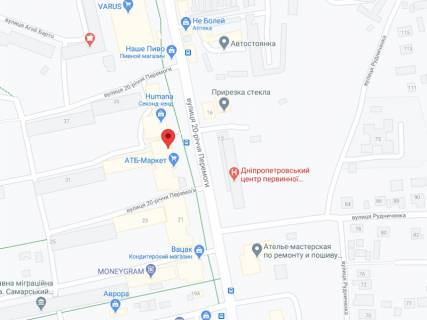 Видеоборд A в Днепр (Днепропетровск) 20-річчя Перемоги вул., 29, аптека "Мед Сервіс", №Дп026, прайс за ролик 10 сек 1 вихід/5 хвилин, з 8:00-22:00. Розрахунок для інших параметрів трансляції уточнюйте у менеджера. - 301334 схема