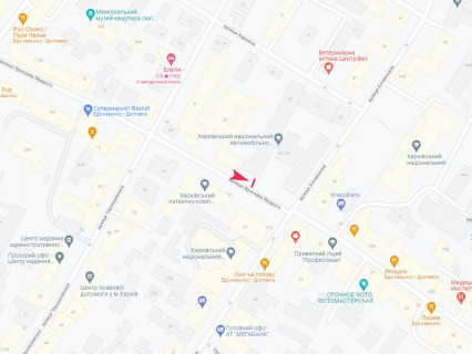 Ситилайт B в Харькове, 1.8x1.2  Ярослава Мудрого (Петровського) вул., 25 схема