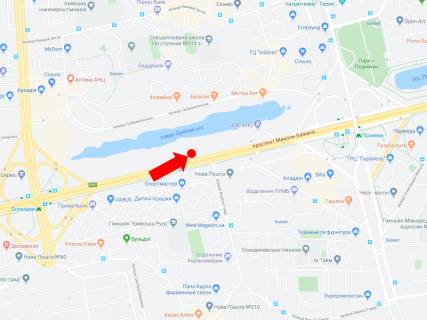 Билборд B в Киеве, 3x6  Бажана пр., 1-Л, 700 м. від ст.м. "Осокорки", в сторону ст.м. "Позняки", Харківської пл. схема