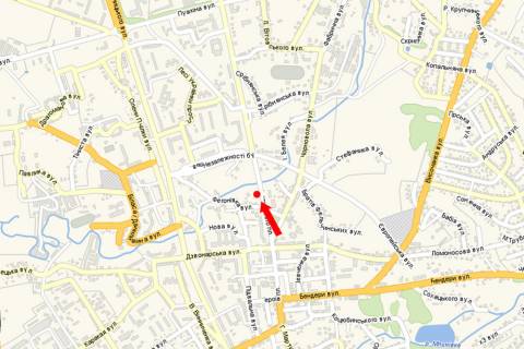 Билборд B в Калуше, 3x6  Євшана вул. / Шептицького пл., біля супермаркету "Comfy", район Стожари схема