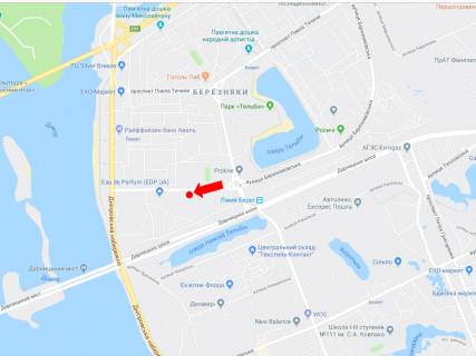 Білборд, Бігборд (Борд)  B у Києві, 3x6  Березняківська вул., 25, в сторону Дніпровська Набережна схема