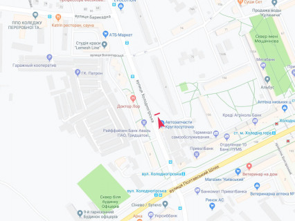 Билборд A в Харькове, 3x6  Холодногірська вул., 4, з центру схема