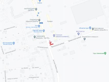 Білборд, Бігборд (Борд)  B у Марганці, 6х3  перехрестя вул. Промислова та Лермонтова (навпроти буд. 4 по вул. Лермонтова)  схема